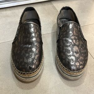 Genuine leather step in loafer style with rubber sole Designer